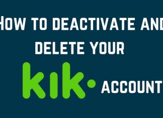 delete Kik account