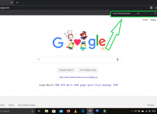 how to search for a word on a web page chrome