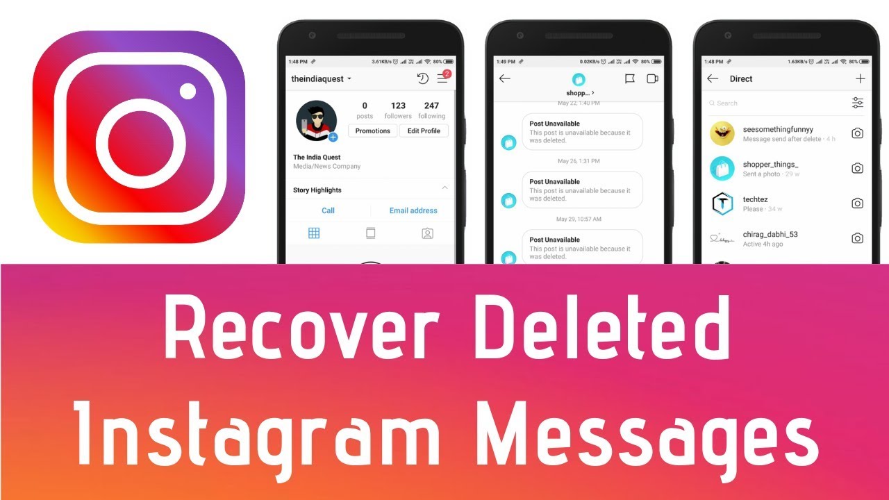 How to Recover deleting Instagram messages